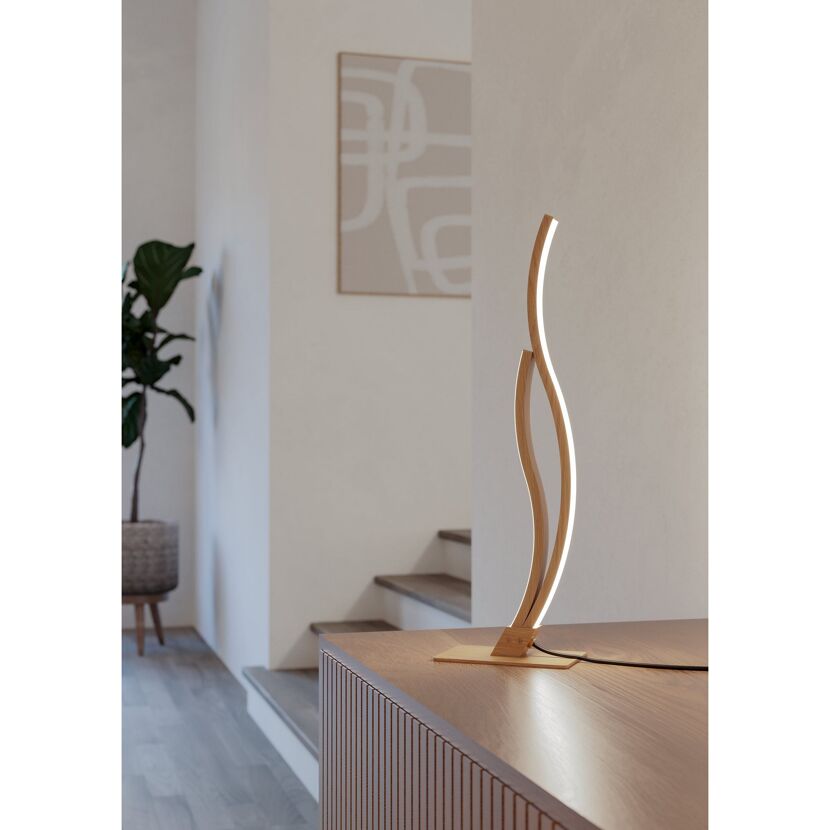 LED-Tischleuchte aus Holz