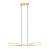 Goldene Pendelleuchte mit drei Lichtern