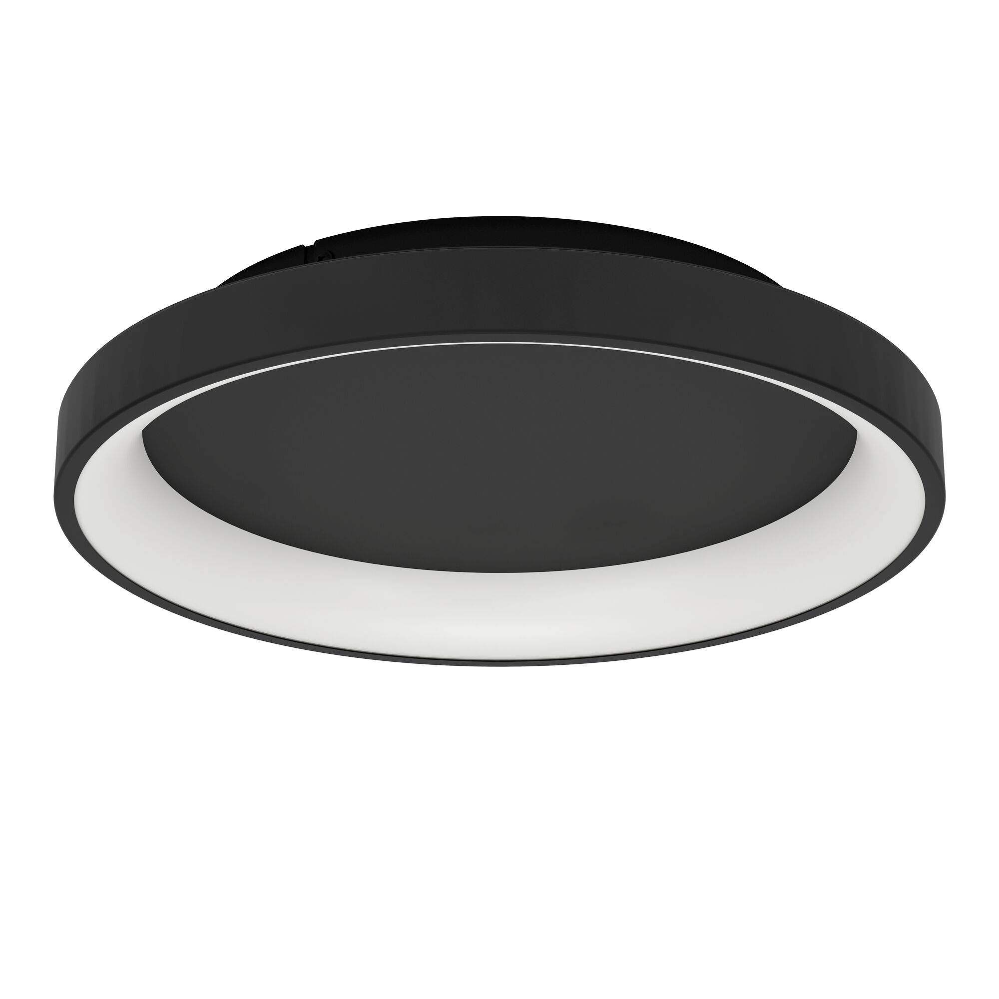 Schwarze runde Deckenleuchte
