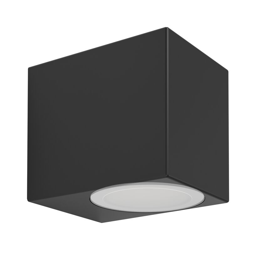 Schwarze quadratische Außenwandleuchte