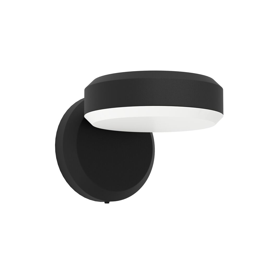 Schwarze runde Wandleuchte