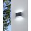 Anthrazitfarbene LED-Außenwandleuchte