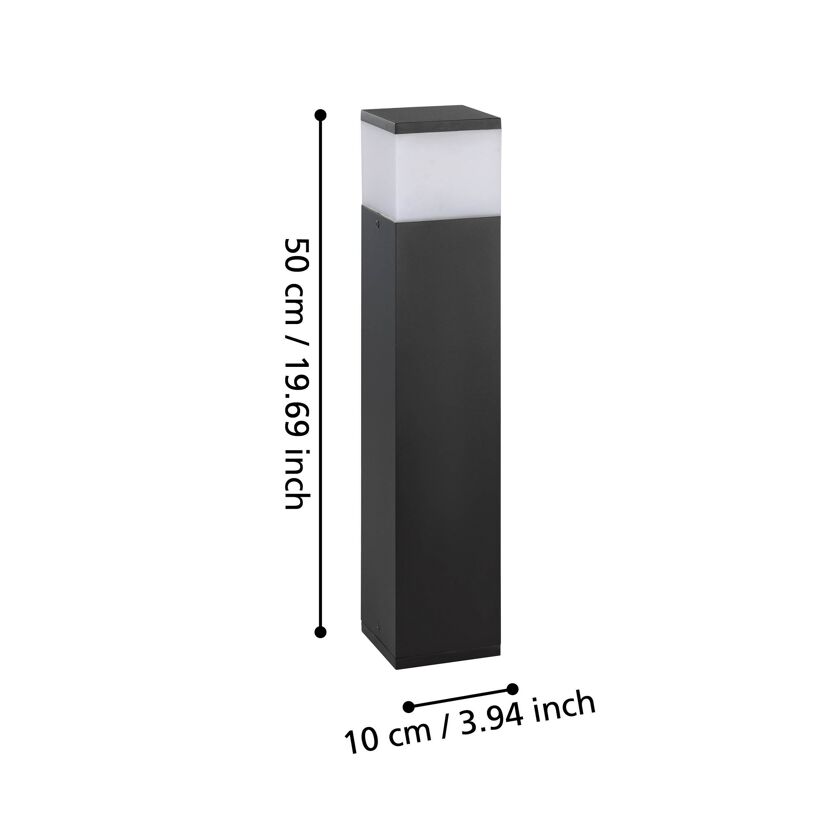 Anthrazitfarbene Steckdosensäule