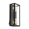 Schwarze Wandlampe mit zwei Glühbirnen