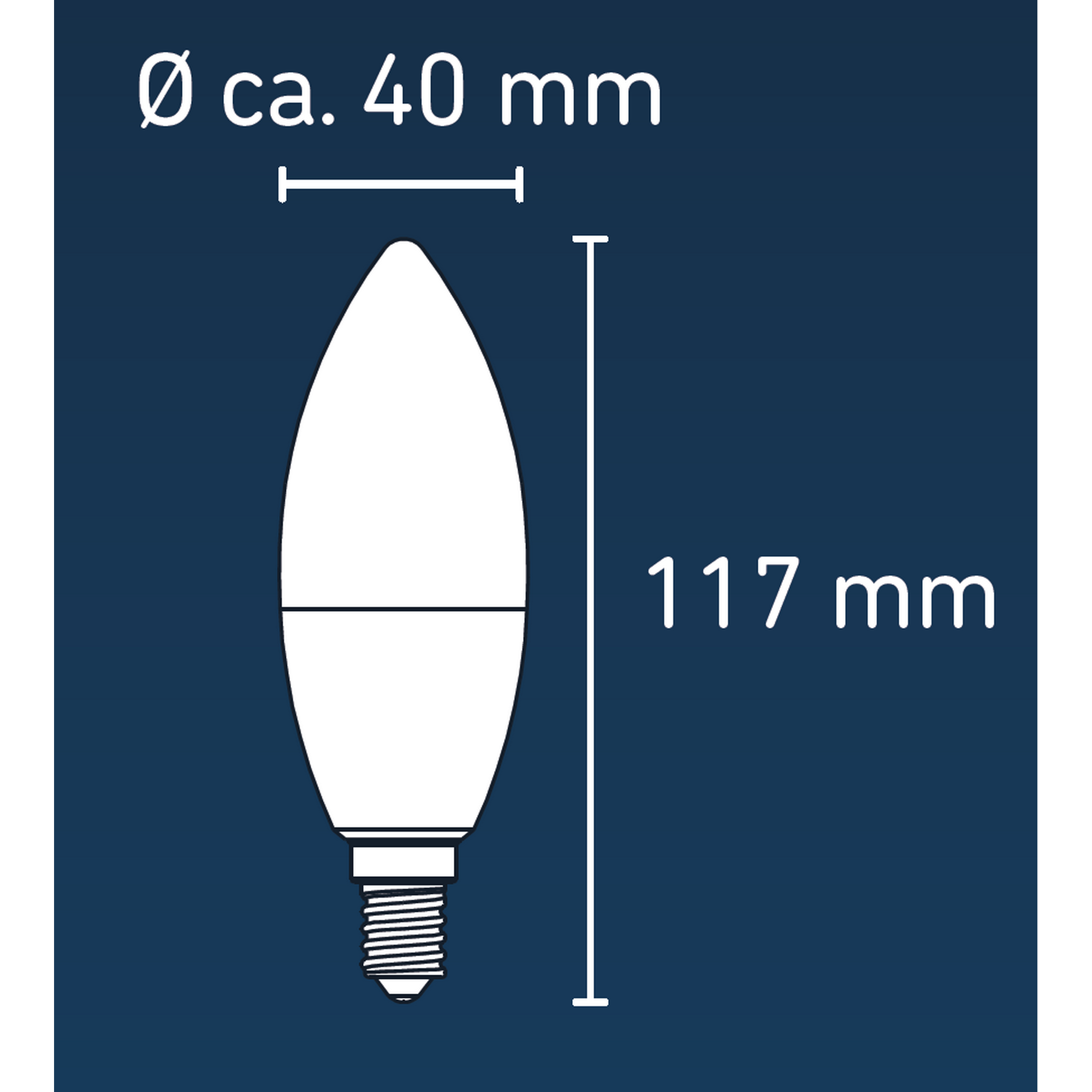 Smarte LED-Kerzenlampe E14 4,9 W 470 lm + product picture