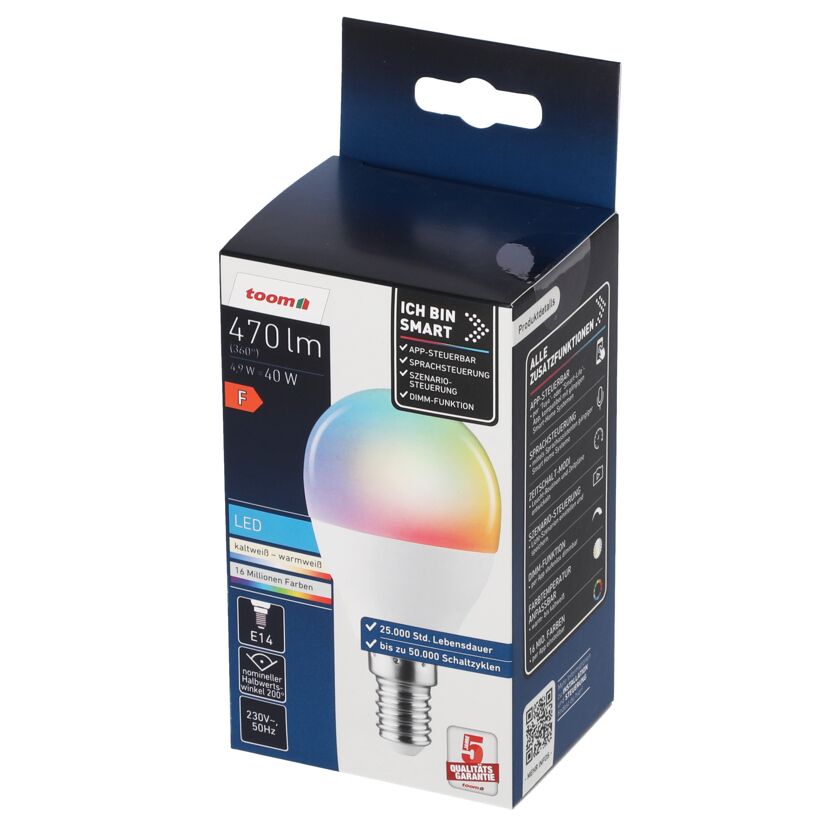 Smarte LED-Lampe E14 4,9 W 470 lm