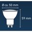 LED-Reflektor mit Maßen