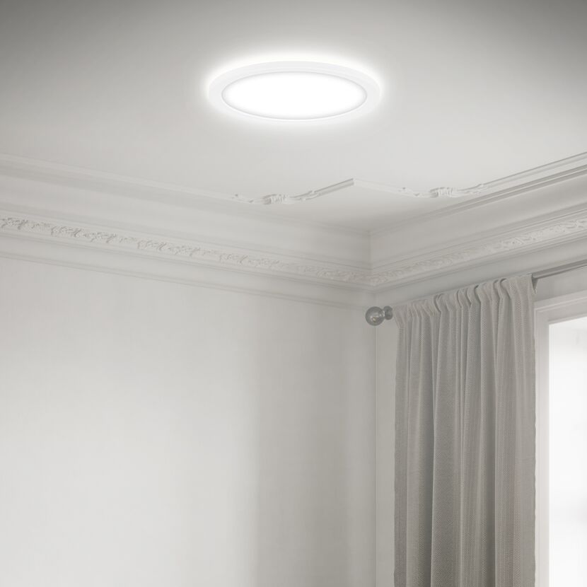 LED-Panelleuchte 'Slim' Ø 19 x 2,8 cm 12W 1400 lm weiß