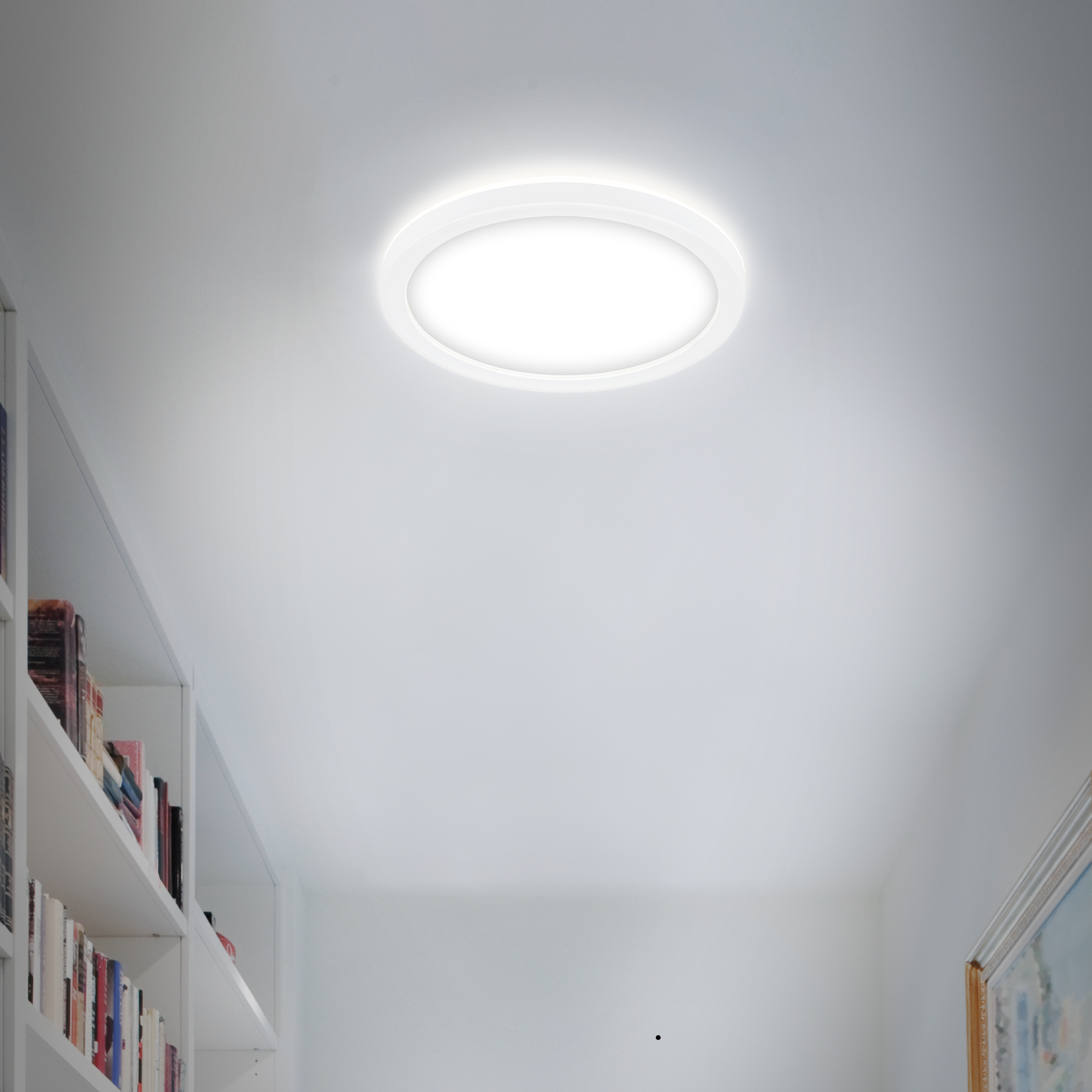 LED Panel, rund und weiß