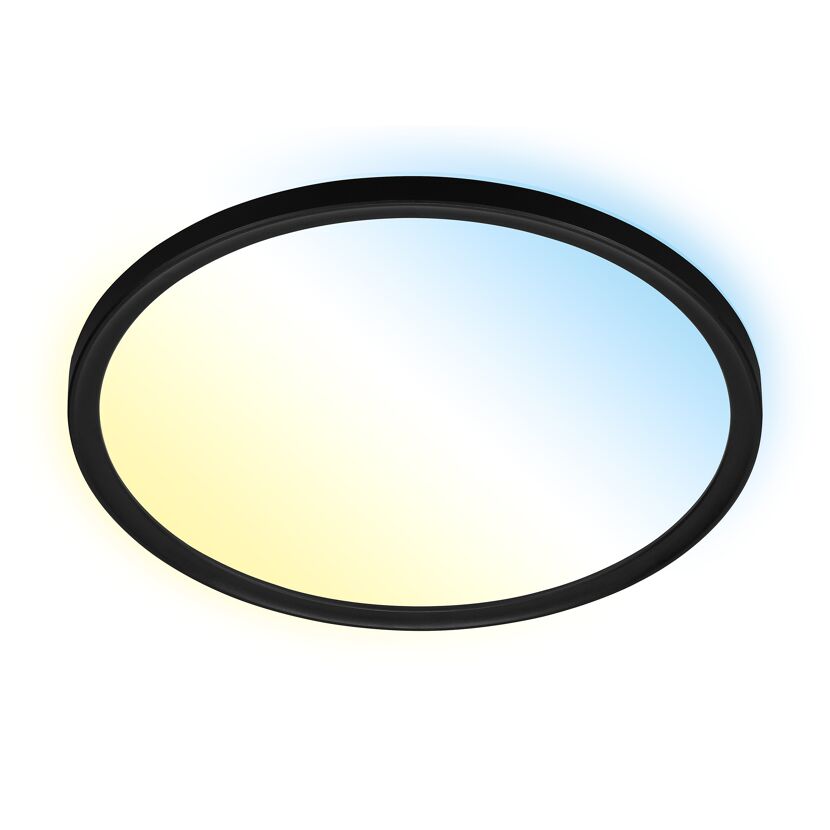 LED-Panelleuchte 'Slim' Ø 29 x 3 cm dimmbar 18W 2400 lm schwarz