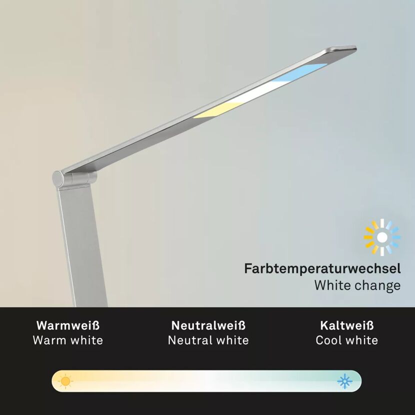 Tischleuchte mit Farbtemperaturwechsel