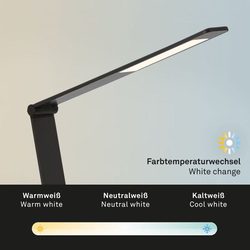Schreibtischlampe mit Farbtemperaturwechsel