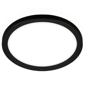 LED-Panelleuchte 'Slim' Ø 19 x 2,8 cm 12W 1400 lm schwarz