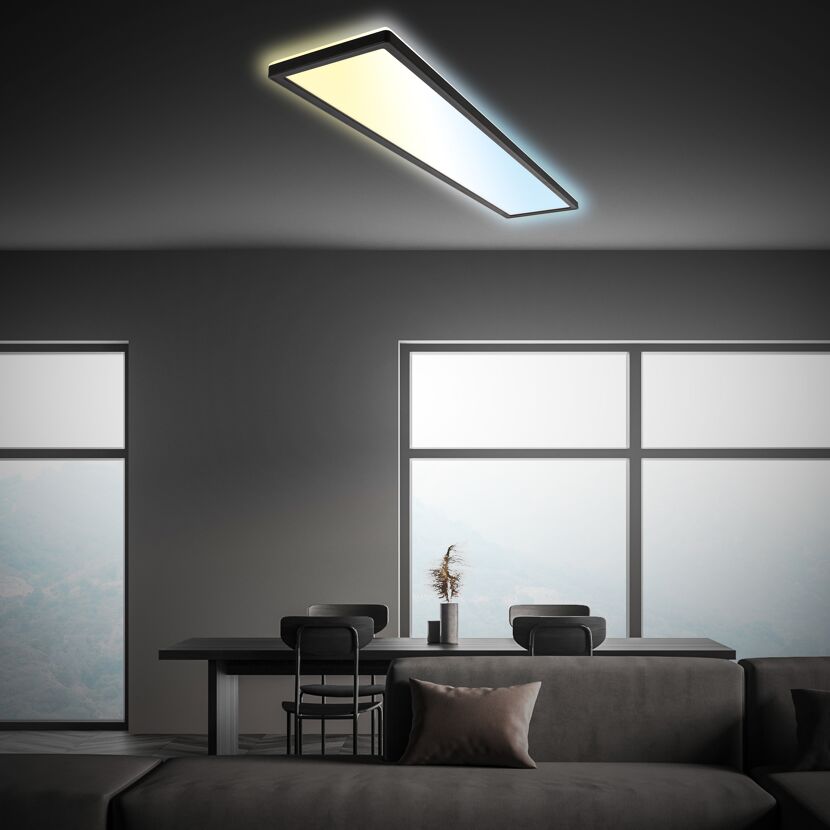LED-Panelleuchte 'Tava' 20 x 98 cm dimmbar 36W 4800 lm matt-schwarz