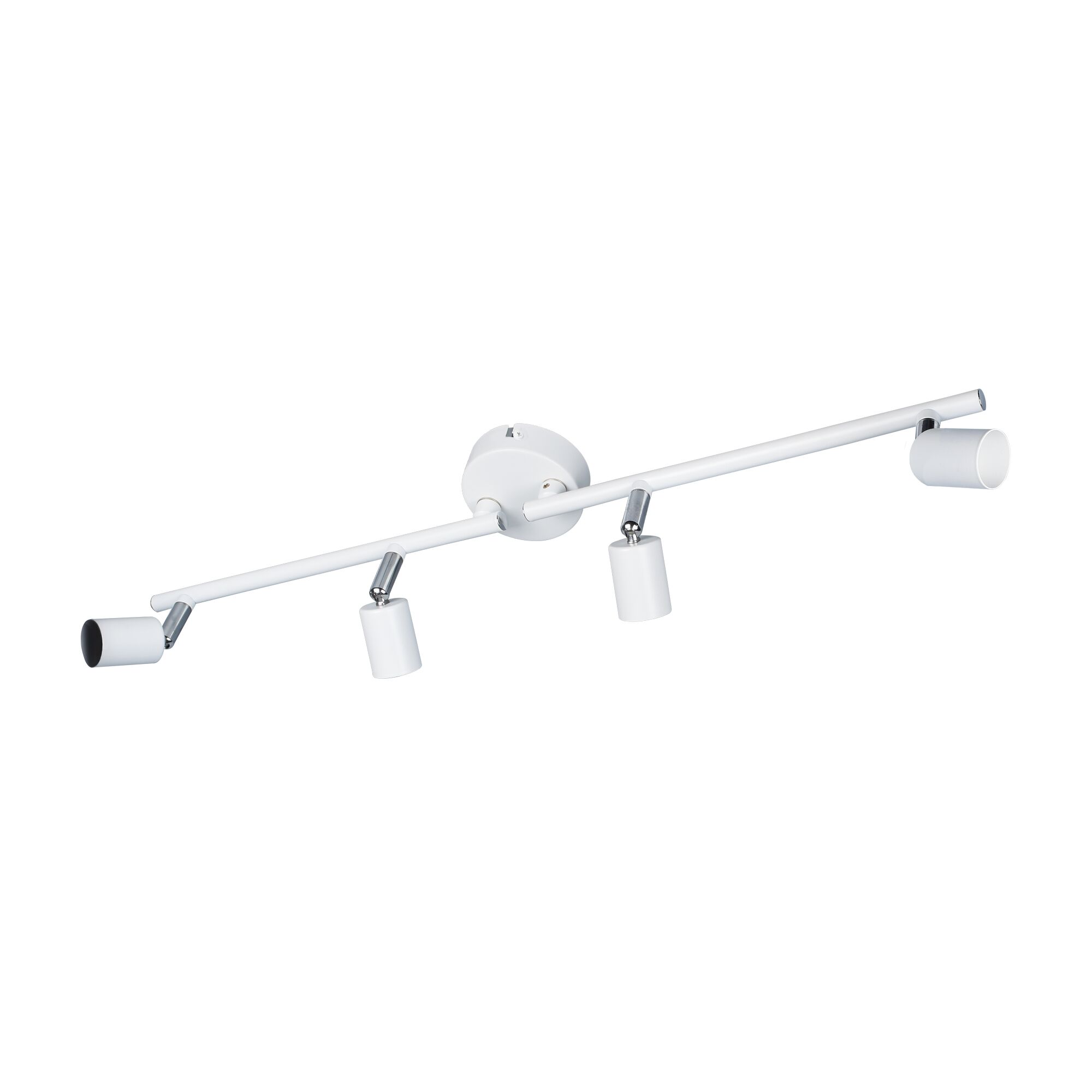 Weißer Deckenstrahler mit vier Spots