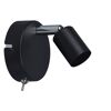 Schwarzer verstellbarer Wandstrahler