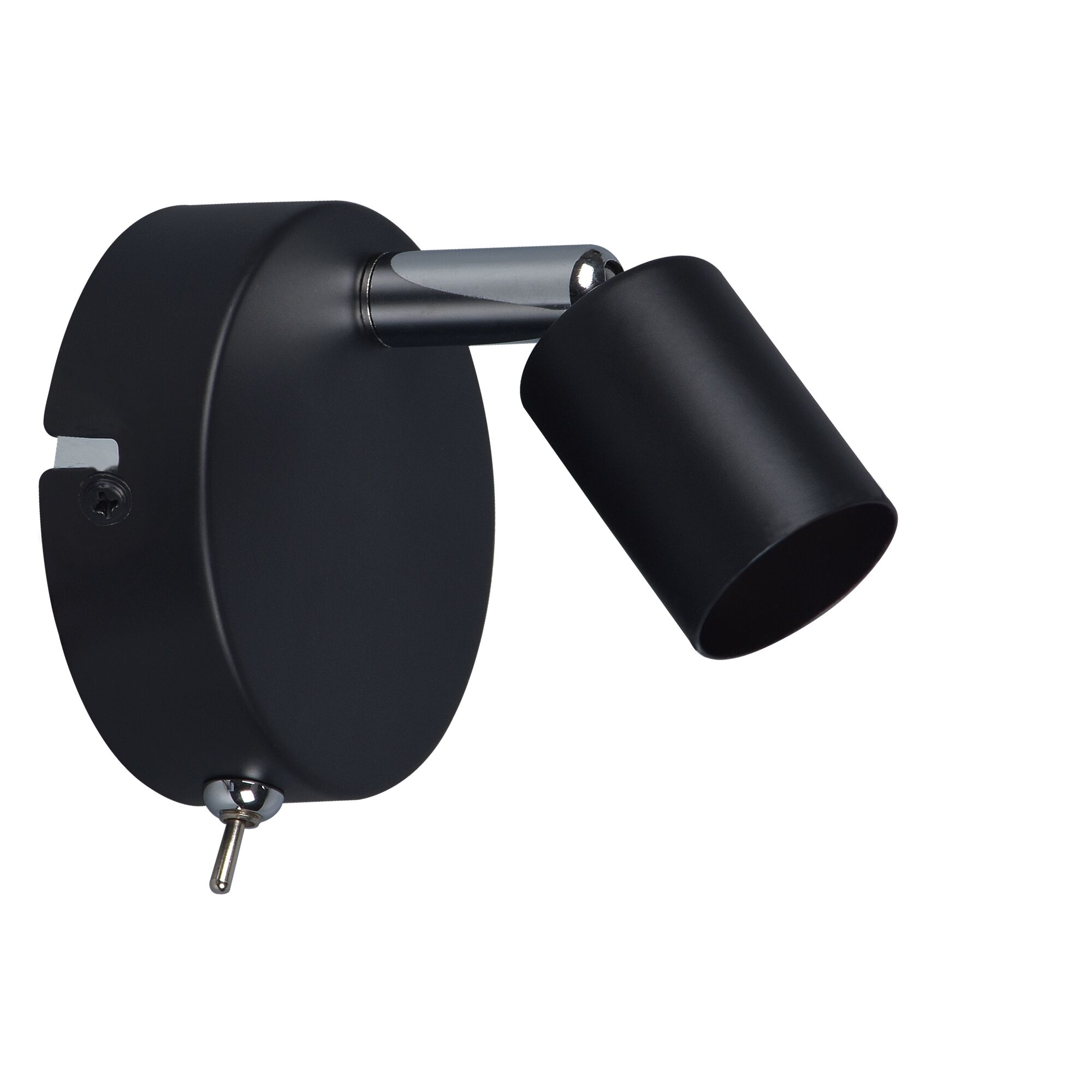 Schwarzer verstellbarer Wandstrahler