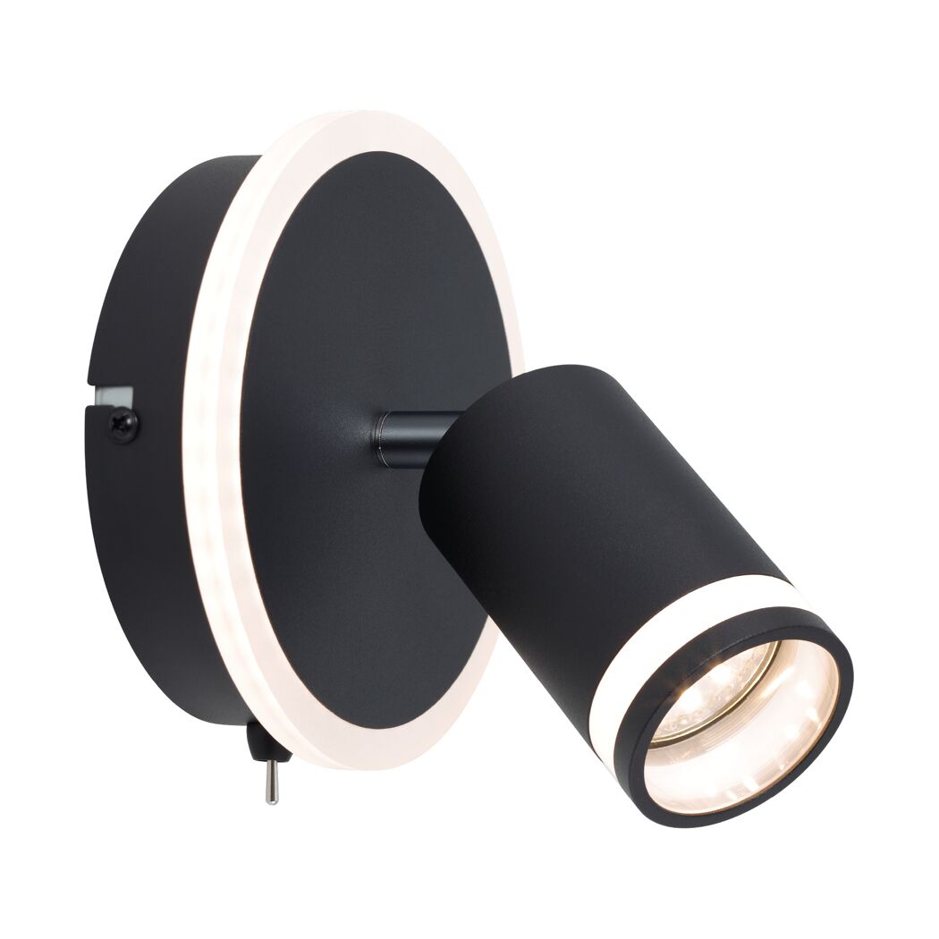 Schwarze LED-Wandleuchte