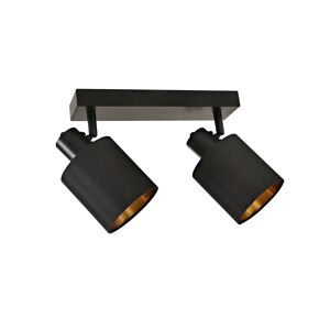 Wohnraumstrahler 'Aylin' 2-flammig schwarz/gold