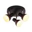 Schwarze Deckenlampe mit drei Spots