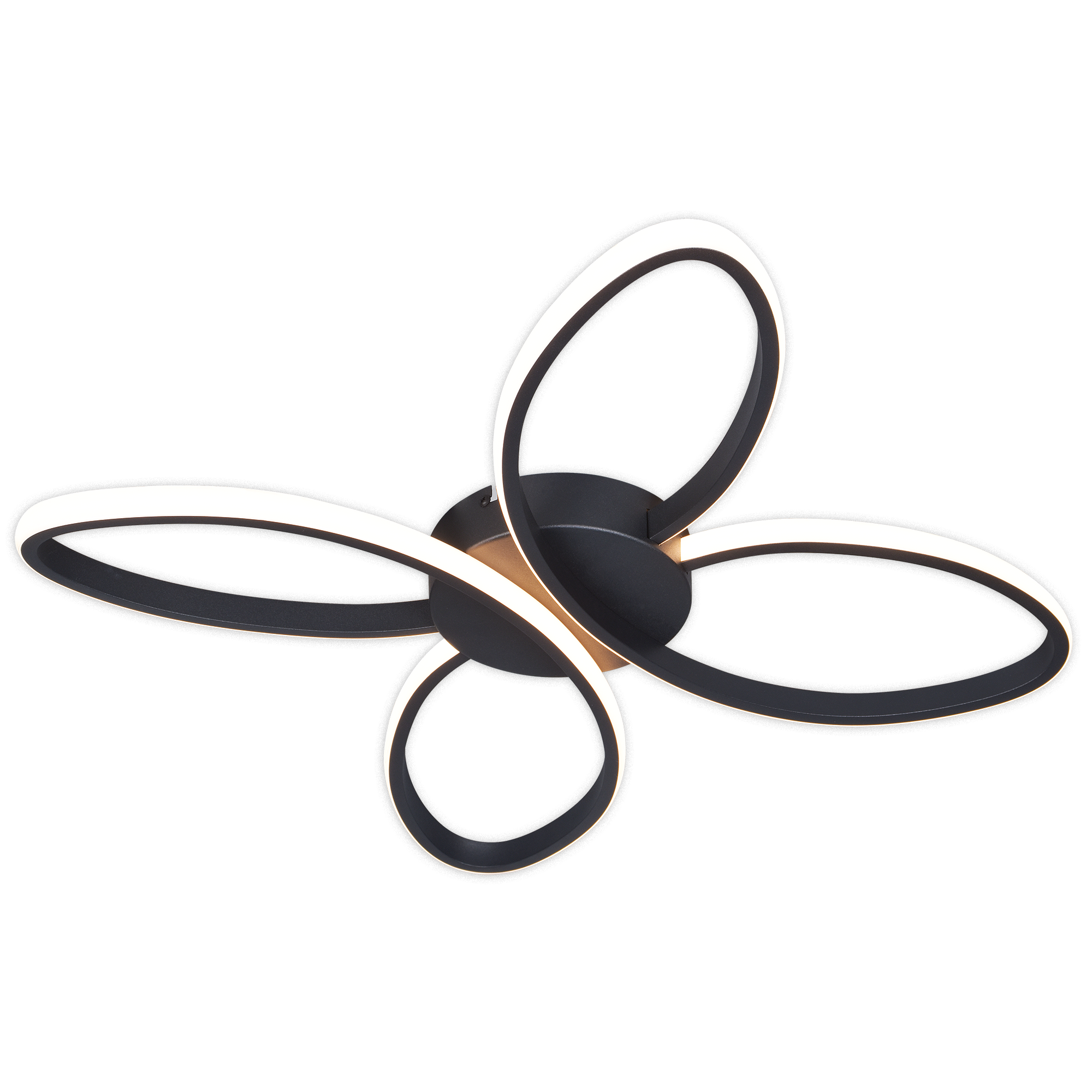 LED-Deckenleuchte 'Alina' 22 W 3000 K schwarz 48 x 48 x 6 cm