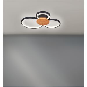 LED-Deckenleuchte 'Nele' 34 W 3000 K schwarz 45,5 x 57 x 7 cm