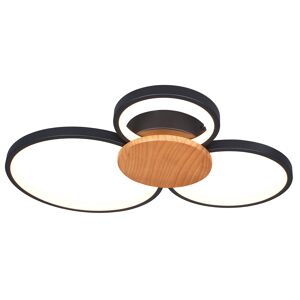 LED-Deckenleuchte 'Nele' 34 W 3000 K schwarz 45,5 x 57 x 7 cm