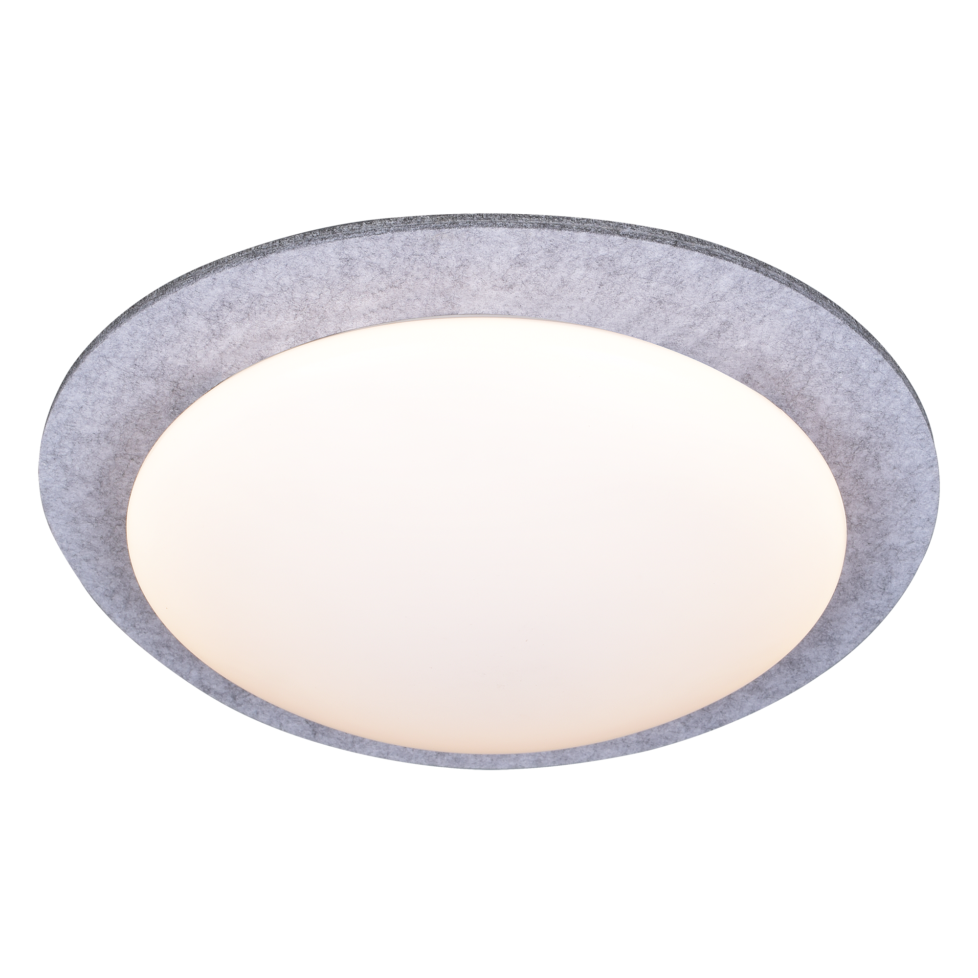 LED-Deckenleuchte 'Conni' Ø 41 x 10 cm weiß/grau mit Filz