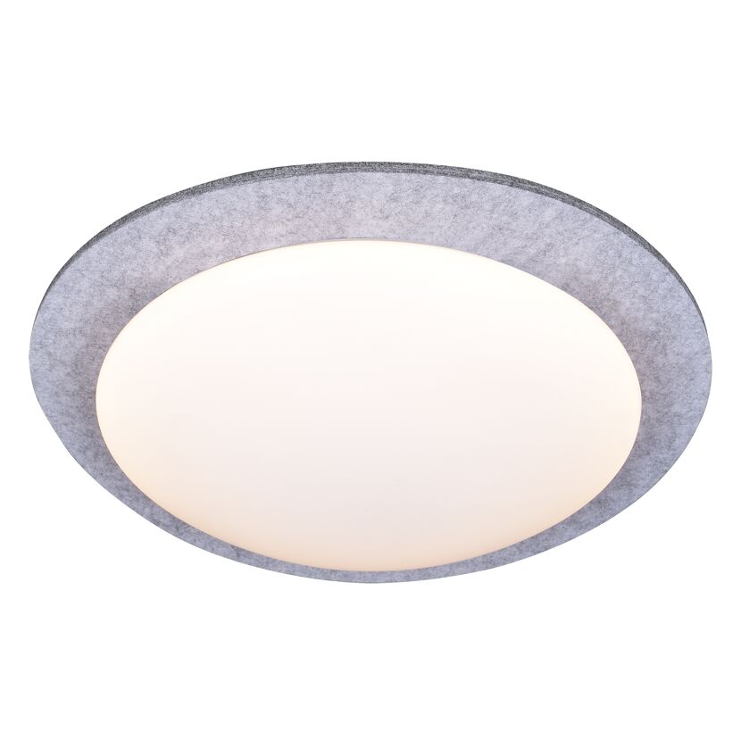LED-Deckenleuchte 'Conni' Ø 41 x 10 cm weiß/grau mit Filz