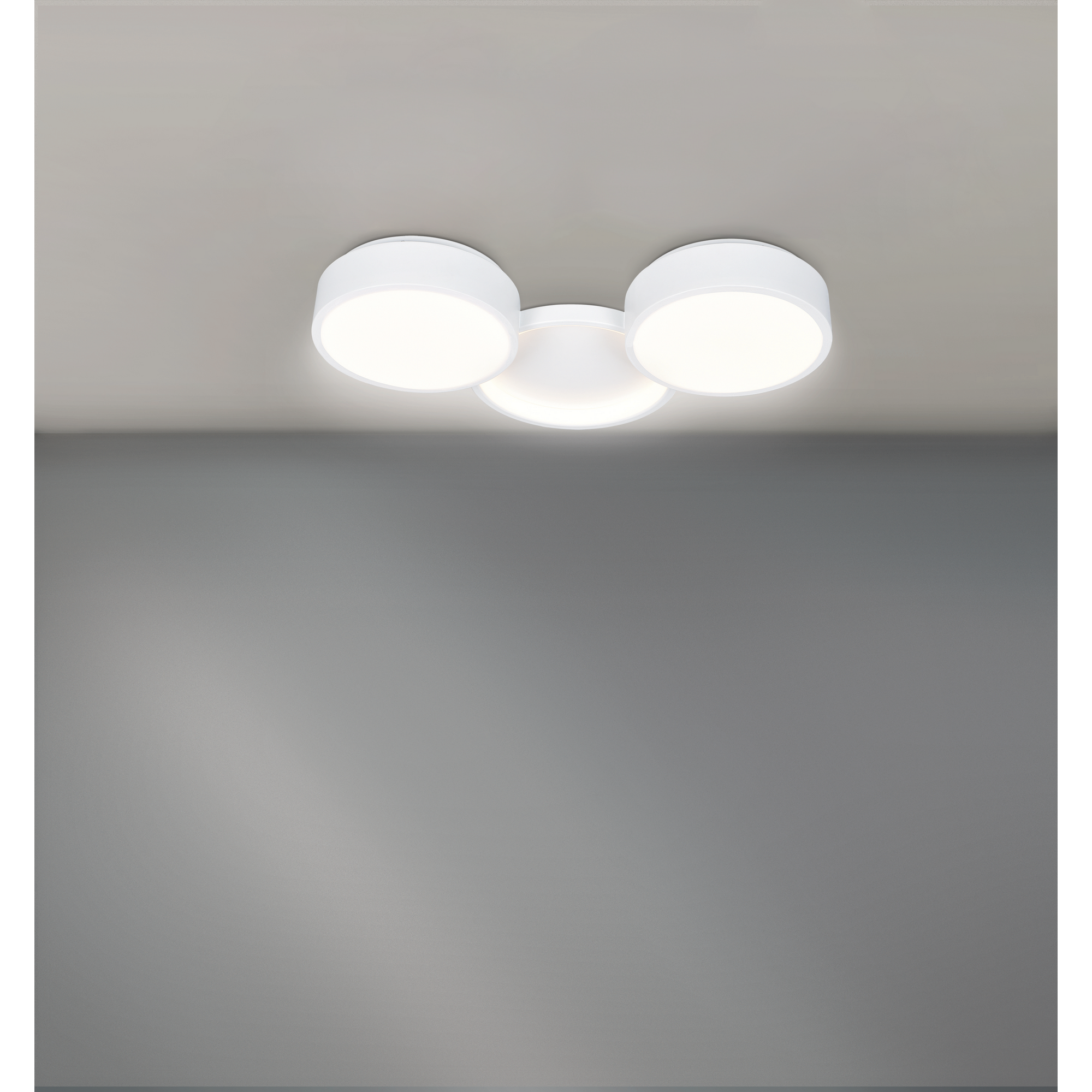 LED-Deckenleuchte 'Mila' 31 x 51 x 6,5 cm Metall/Kunststoff weiß