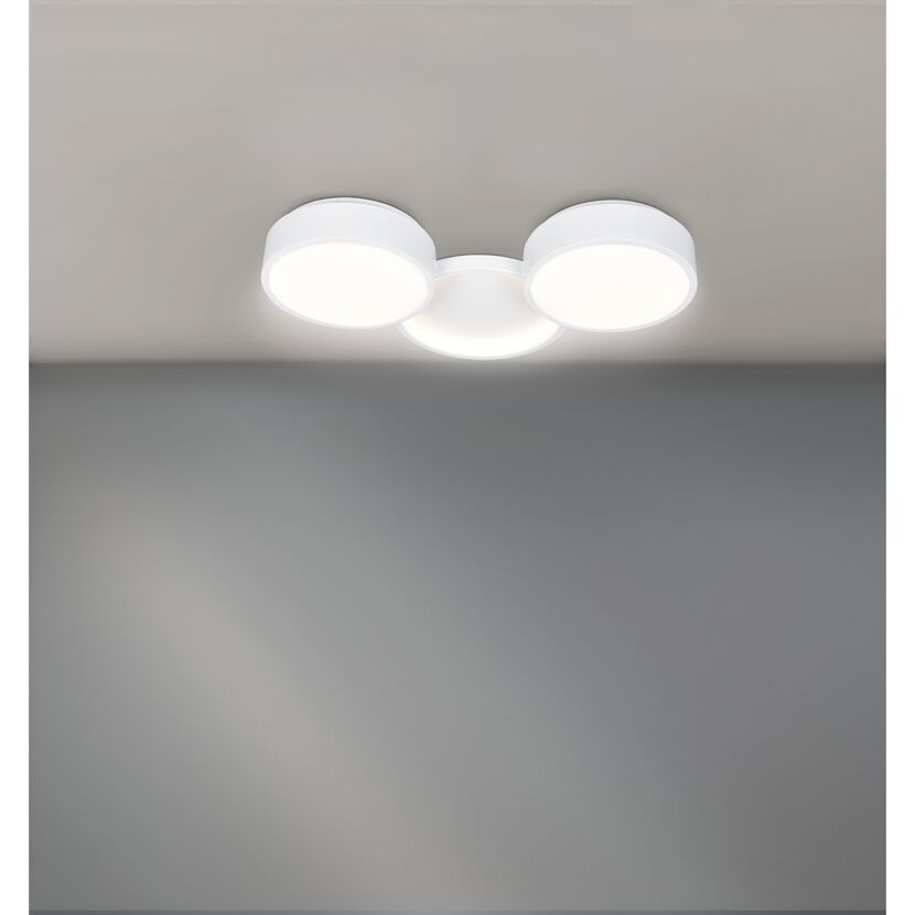 LED-Deckenleuchte 'Mila' 31 x 51 x 6,5 cm Metall/Kunststoff weiß