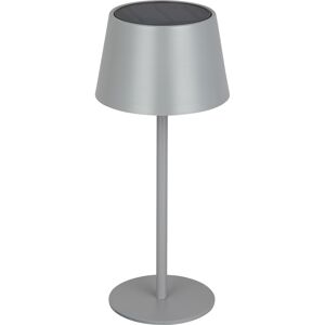Solar-Tischleuchte 'Emilio' Metall grau Ø 13 x 30 cm
