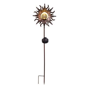 LED-Solar-Lichterkette 'Sonne' bronzefarben mit Glaskugel 90 cm