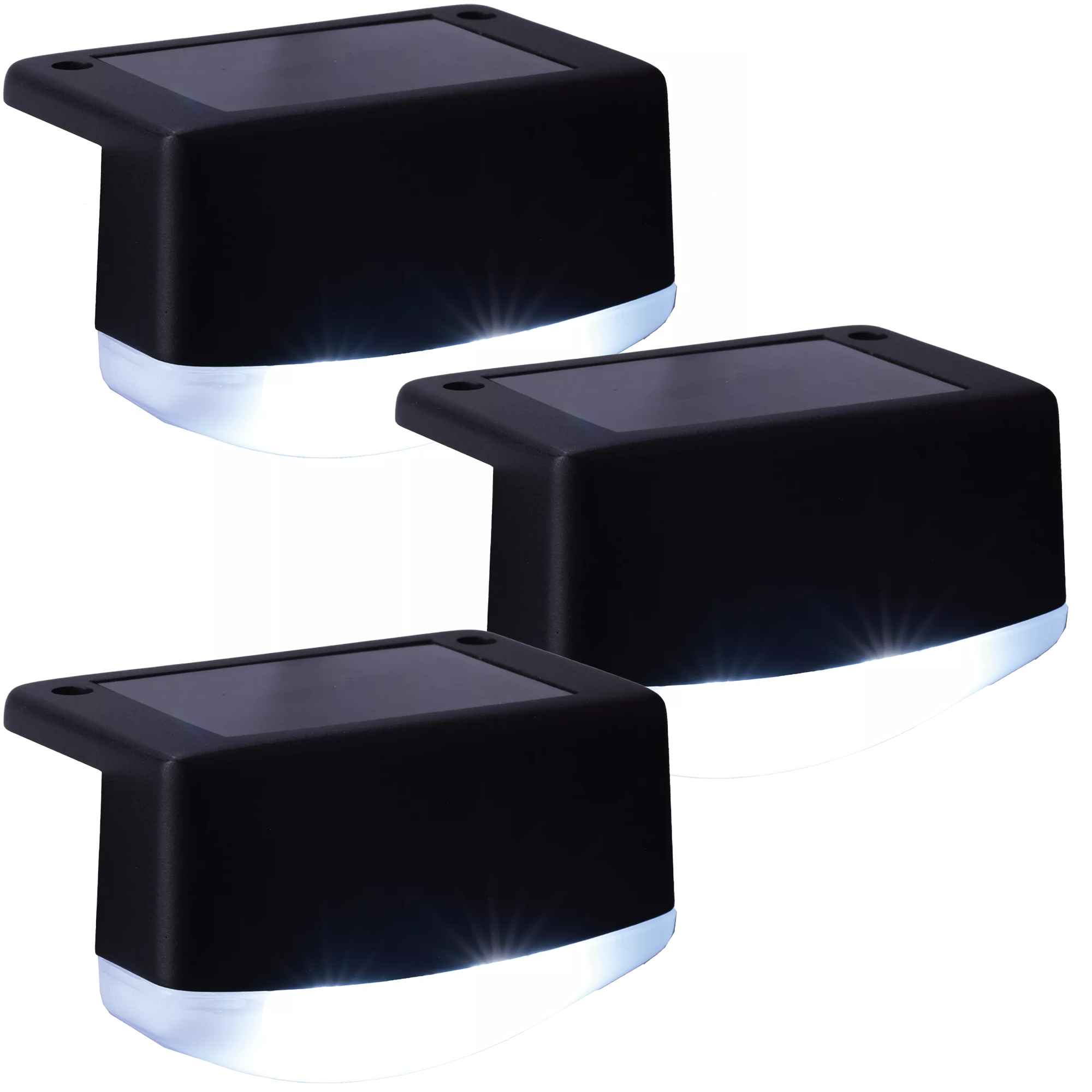 Solar-Zaunlampenset 2 lm tageslichtweiß IP 44 8,5 x 5,5 x 5,5 cm 3 Stück