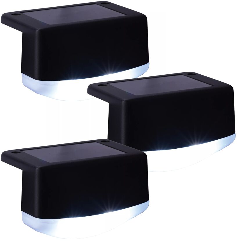 Solar-Zaunlampenset 2 lm tageslichtweiß IP 44 8,5 x 5,5 x 5,5 cm 3 Stück