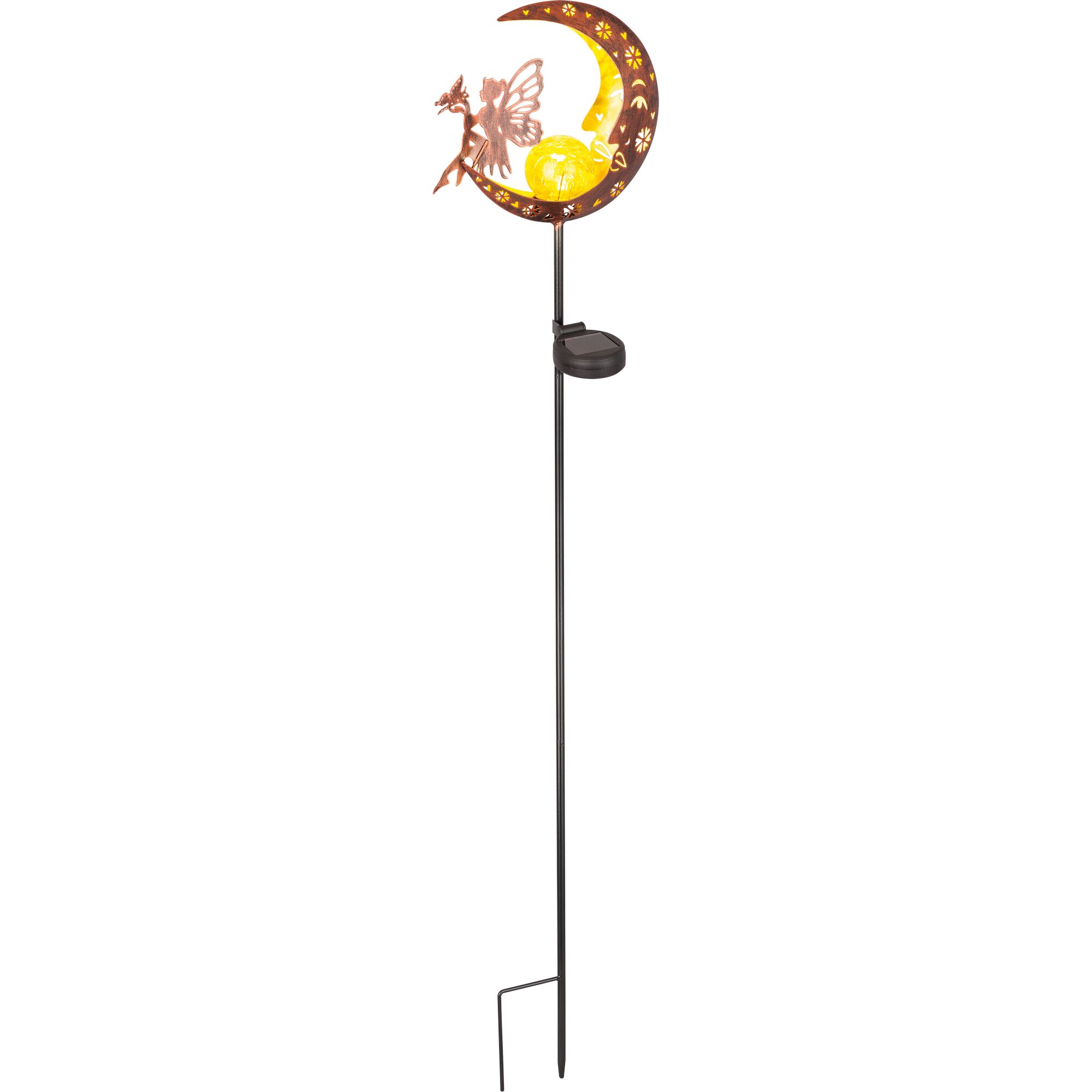 Solarleuchte Fee auf Halbmond