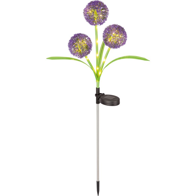 Solar-Lichterkette mit drei Blüten