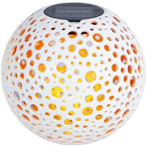 LED-Solarkugel weiß/bronzefarben Ø 20 cm