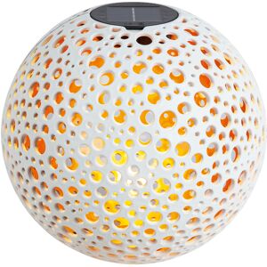 LED-Solarkugel weiß/bronzefarben Ø 25 cm