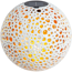 LED-Solarkugel weiß/bronzefarben Ø 25 cm