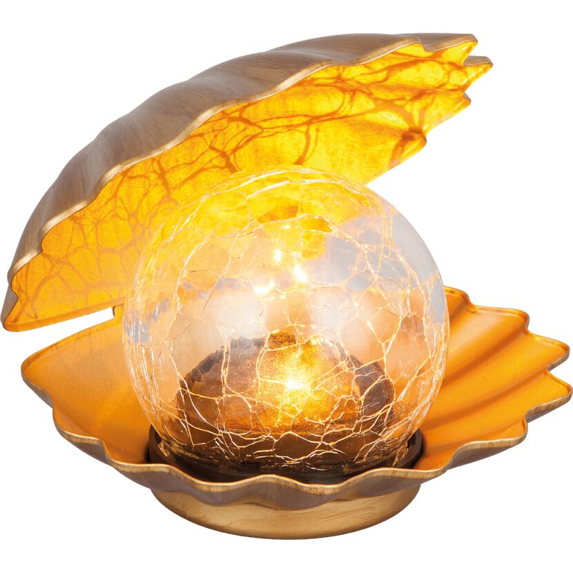 Dekolicht Muschel mit Glaskugel