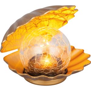 Solar-Dekolicht 'Muschel' golden 15 x 16 cm