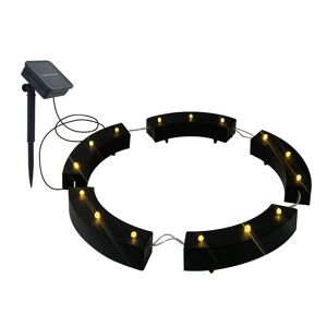 LED-Solar-Leuchtring für Blumentopf schwarz Ø 30 cm