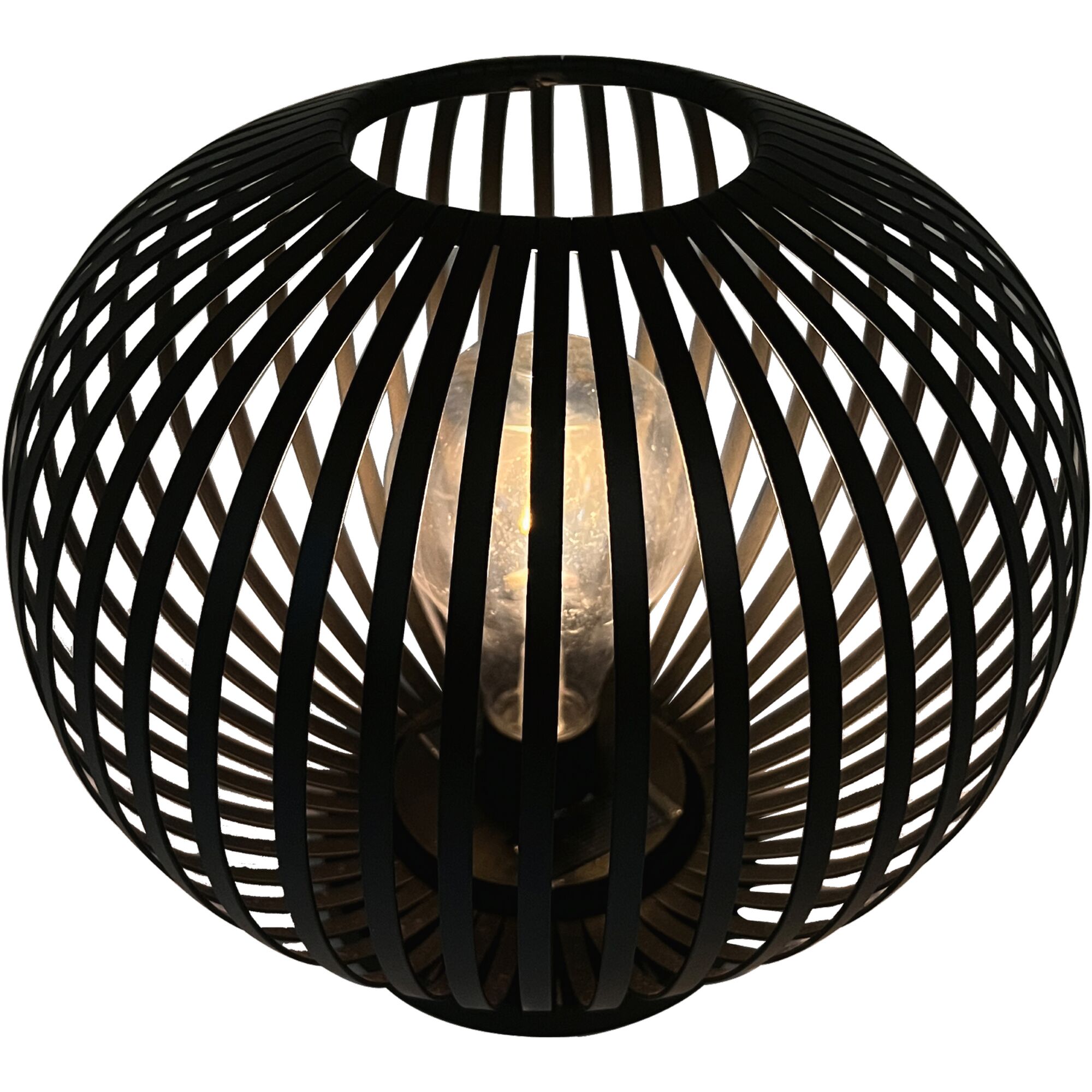 Schwarze Solarlaterne aus Metall