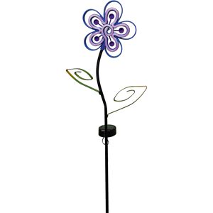 LED-Solar-Dekoleuchte 'Blume' neon blau 87 cm