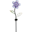 LED-Solar-Dekoleuchte 'Blume' neon blau 87 cm
