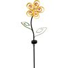 Gelbe Solar-Blume mit Erdspieß