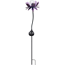 LED-Solar-Dekoleuchte 'Blume' lila-metallic mit Glaskugel 76 cm