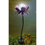LED-Solar-Dekoleuchte 'Blume' lila-metallic mit Glaskugel 76 cm