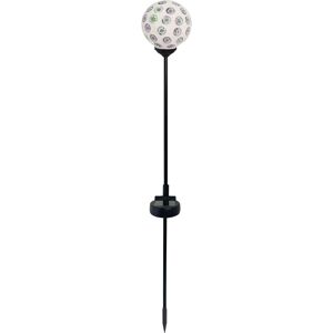 LED-Solar-Dekoleuchte 'Kugel' rose/weiß Ø 9 cm